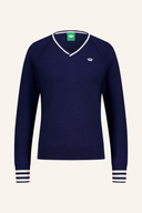 Adidas Originals Cashmere Pullover, weicher Cashmere-Sweater in neutraler Farbe, mit rundem Ausschnitt und Logo-Detail.