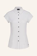 Cap Sleeve Button Down Polo Shirt