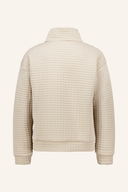 MDC Sportwear Sweat Troyer Langarmshirt in bequemer Passform, grau mit Reißverschluss und Logo-Details.