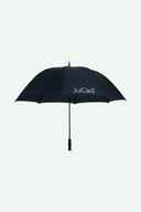 Schwarzer JuCad Golfschirm mit integriertem Stift, Regenschirm für sonniges und regnerisches Wetter auf dem Golfplatz