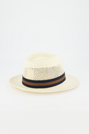 Straw Panama Hut von Golfers Paradise mit breiter Krempe und traditionellem Design, ideal für Sommer und Sonnenschutz.