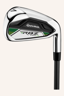 TaylorMade RBZ Speedlite Komplettset für Golfer, inklusive Schlägerkopf, Griff und Zubehör, auf einem Golfplatz liegend.