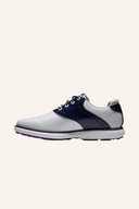 Footjoy Golfschuhe mit traditionellem Design, weiße Lederschuhe für Damen und Herren, seitliche Schnürung und rutschfeste Sohle