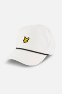 Lyle & Scott Eagle Logo Golfkappe in Schwarz mit gesticktem Adler-Logo auf der Vorderseite