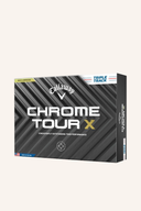 Callaway Chrome Soft Tour X Triple Track 2024 Golfbälle, weiße Bälle mit Triple Track Markierung und Callaway-Logo