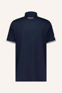 Abacus Pikewood Poloshirt in Blau, hochwertiges Polohemd mit Kragen und kurzen Ärmeln, elegante Herrenbekleidung