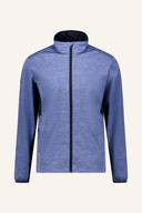 Abacus Kingsbarns Hybrid Jacke in dunkler Farbe, wetterfeste Outdoor-Jacke mit Kapuze und Reißverschluss.