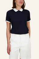 J. Lindeberg Izara Polo, beiges Poloshirt aus Baumwolle mit Knopfleiste und Kragen, sportliches Herren-Poloshirt.