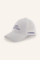 J. Lindeberg Caden Cap, schwarze Kappe aus Baumwolle mit verstellbarem Riemen, sportliches Design, geeignet für Freizeit und Outdoor-Aktivitäten