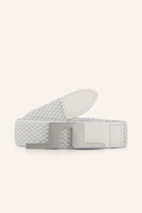 J. Lindeberg Lykke geflochtener Gürtel aus Leder, braun, mit Metallverschluss, modisches Accessoire für Damen und Herren