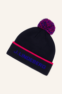 J. Lindeberg Stripe Beanie Mütze aus weichem Stoff mit Streifenmuster, bequemer Sitz und stylischem Design