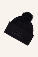 J. Lindeberg Grace Beanie Mütze aus weichem Material, in neutraler Farbe, zeigt ein schlichtes, modernes Design.
