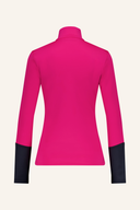 J. Lindeberg Aerial Quarter Zip Pullover, schwarzer Damenpullover mit Reißverschluss und Stehkragen, sportliches Design