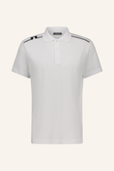 J. Lindeberg Lionel Polo T-Shirt in Blau mit Knopfleiste und Logo-Details, bequemes Herrenmode Oberteil