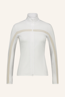 J. Lindeberg Janice Midlayer, wetterfester Midlayer für Damen, in neutralem Farbton mit Reißverschluss und Stehkragen.