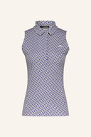 J. Lindeberg ärmelloses Dena Print T-Shirt in schwarz mit farbigem Muster, bequemes Oberteil für Damen