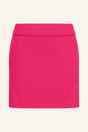 J. Lindeberg Amelie Mid Skirt, eleganter Midirock aus Stoff mit seitlichen Taschen, in neutraler Farbe.
