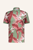 J. Lindeberg Tour Tech Print Golf Poloshirt, kurzärmeliges T-Shirt mit Print und Polokragen für den Golfsport.
