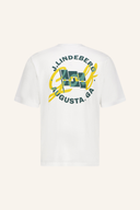 J. Lindeberg Parcie Tour T-Shirt in Grau, bequemes Baumwoll-T-Shirt mit rundem Ausschnitt und Logo-Print vorne.