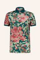 J. Lindeberg Bridger Tour Print Golfpolo, bequemes Polohemd mit Printmuster für Golf und Freizeit, atmungsaktives Material.