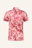 J. Lindeberg Dario Tour Print Poloshirt in Blau mit Printmuster, klassisches Polohemd für Herren.