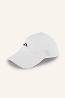 J. Lindeberg Chris Cap, stilvolle schwarze Kappe aus Baumwolle mit Logo-Details, bequemes Accessoire für den Alltag