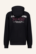 Grauer J. Lindeberg 30Y Callan Hoodie Pullover mit Kapuze und Kängurutasche, bequemer Streetwear-Stil