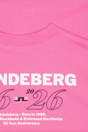 J. Lindeberg Hale 30Y T-Shirt, beiges Baumwoll-T-Shirt mit Rundhalsausschnitt und Logo-Print, lässiger Streetwear-Stil