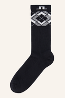 J. Lindeberg Kameron Socken aus weichem Material, in eleganter, dunkler Farbe, mit feinem Muster und komfortablem Sitz.