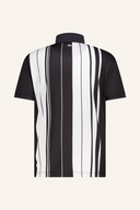 J. Lindeberg 30Y Tour Tech gestreiftes Polo-Shirt aus Baumwolle, detailreich mit Streifenmuster, bequemes Herren T-Shirt