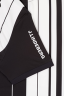 J. Lindeberg 30Y Tour Tech gestreiftes Polo, T-Shirt mit farbigen Streifen und Polokragen, bequemes Herrenmode-Design
