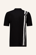 J. Lindeberg Wallis Knit Polo T-Shirt in Grau aus weicher Baumwolle, Detailansicht des Kragens und Stoffstruktur