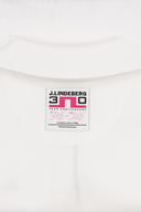 J. Lindeberg Becca Strick-Polo aus weichem Stoff, in Grau mit Knopfleiste und sportlichem Design.