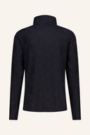 J. Lindeberg 30Y Matthew Polo, bequemer Midlayer mit Kragen und Knopfleiste, aus weichem Material, Blick auf das Design und die Details