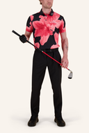 Lange Golfhose von J. Lindeberg, elegante Ellott Golfhose in dunklem Farbton mit gerader Passform und Gürtel.