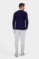 J. Lindeberg Lymann gestrickter Pullover, bequemer Wollpullover mit Rippstrickmuster, in neutralen Farben, für Damen und Herren