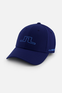 J. Lindeberg Caden Kappe aus Baumwolle, bequeme schwarze Kappe mit Logo-Details, ideal für sportlichen und lässigen Stil