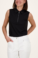 Ärmelloses Daily Sports Peoria Polohemd in Blau, bequemes Poloshirt, detailreiche Knopfleiste, sportliches Design