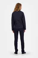Dunkelblaue Daily Sports Bonnie Jacke für Damen, mit Reißverschluss und Kapuze, modischer Übergangsjacke, Nahaufnahme