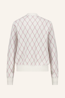 Graue Argyle-Cardigan von Daily Sports, modische Weste mit klassischem Argyle-Muster, aus weichem Strickstoff.