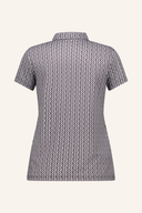 Diamond Polo Poloshirt von Daily Sports, hellblaues Polo mit Diamantmuster und Kragen, auf weißem Hintergrund fotografiert