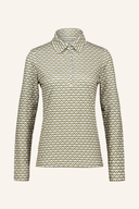 Gedrucktes Daily Sports Air Polo-Shirt aus Baumwolle, sportliches Poloshirt mit farbigem Muster und klassischen Kragen.