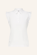 Damen-Poloshirt von Daily Sports mit Frill-Details, aus weicher Baumwolle, elegante Passform, für sportlichen und casual Look