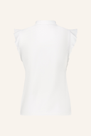 Hochwertiges Daily Sports Frill SL Poloshirt in Weiß mit Rüschen-Details, bequemes Damen Polo für sportlichen Look