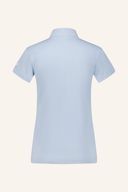 Damen-Kim Cap Sleeve Polo von Daily Sports, kurzärmeliges T-Shirt in sportlichem Design, hellblau mit Kragen und Knopfleiste