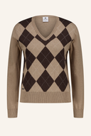 Argyle V-Neck Pullover