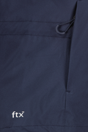 Regenjacke von Cross Sportswear aus der Cloud Regenjacken Serie, wasserdicht und atmungsaktiv, in leuchtender Farbe, Detailaufnahme