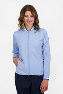 Leichte, wasserdichte Storm Jacke von Cross Sportswear, ideal für Outdoor-Aktivitäten, mit verstellbarem Saum und Kapuze.