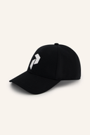 Rote Peak Performance Retro Kappe mit gebogener Schirm, aus weichem Stoff, modisches Accessoire für den Alltag