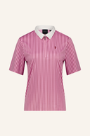 Grafisches Zip-Polo von Peak Performance, kurzärmeliges T-Shirt mit Reißverschluss und sportlichem Design.